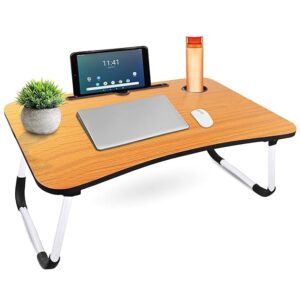 OFIXO Multi-Purpose Laptop Table/Study Table/Bed Table/Foldable and Portable Wooden/Writing Desk (Wooden)