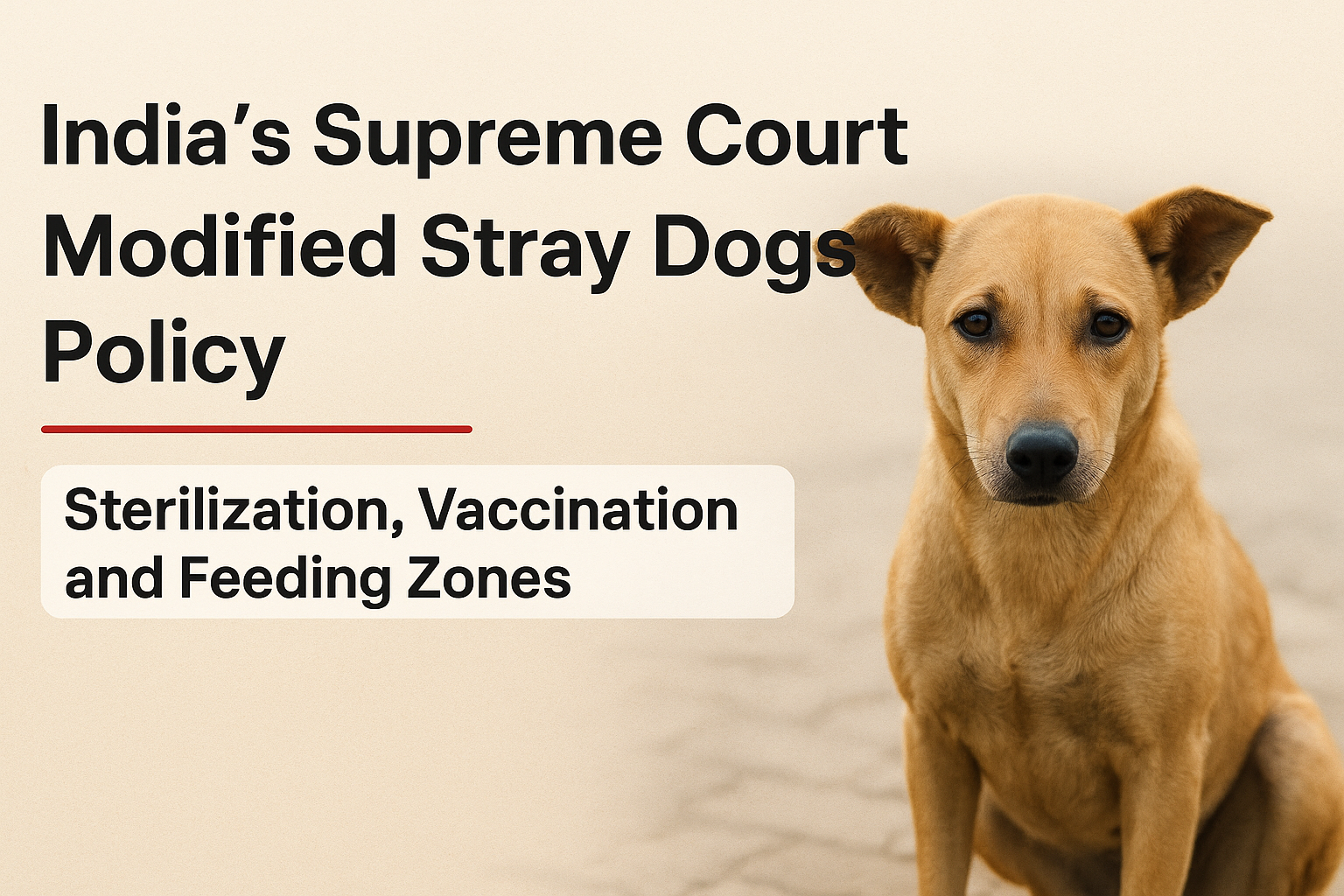 Supreme Court Stray Dogs Policy 2025 | जन सुरक्षा और बदलाव