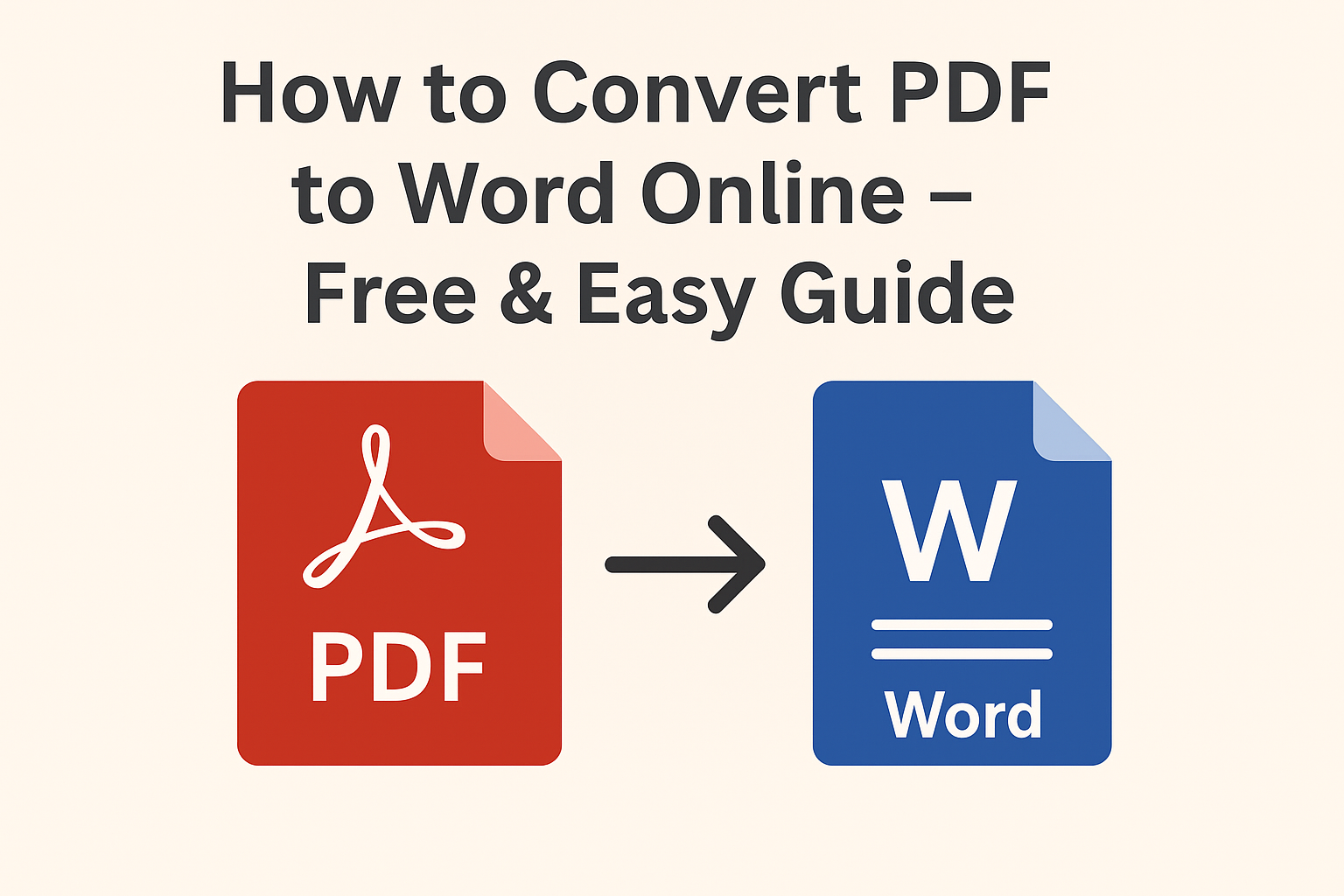 How to Convert PDF to Word Online – Free & Easy Guide