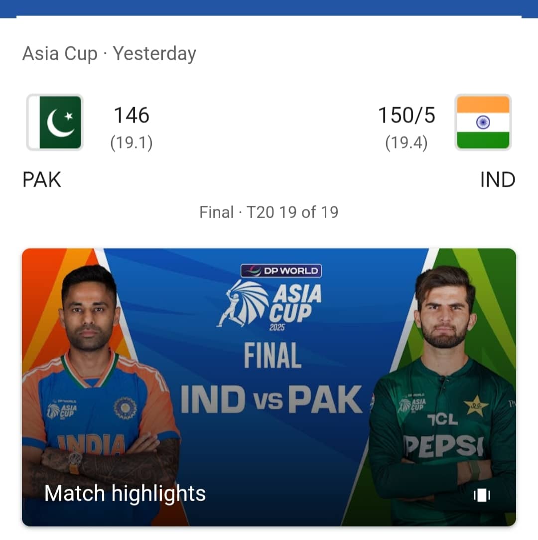 India Wins the Asia Cup Final 2025