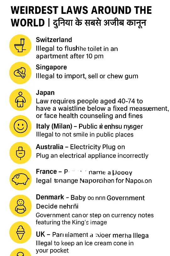 Weirdest Laws Around the World | दुनिया के सबसे अजीब और मज़ेदार कानून