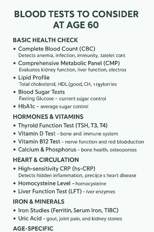Basic Health Check At The Of 60