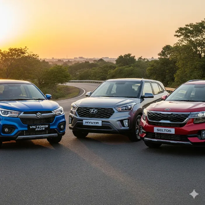Maruti Suzuki Victoris 2025 vs Hyundai Creta vs Kia Seltos – कौन सी SUV है Best Choice?