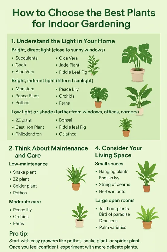 How to Choose the Best Plants for Indoor Gardening