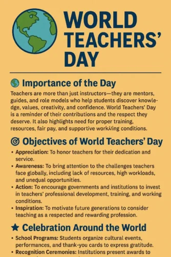 5 October World Teachers' Day