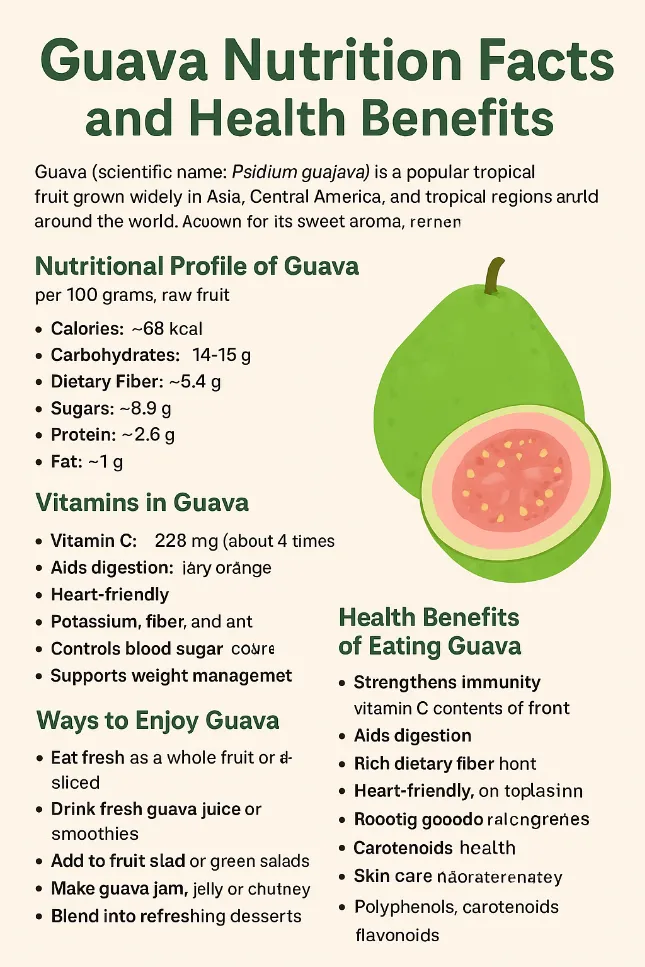 Guava Nutrition Facts and Health Benefits