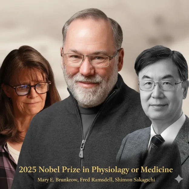2025 Nobel Prize in Medicine Discoveries in Immune Regulation Mary E. Brunkow Fred Ramsdell Shimon Sakaguchi Nobel Prize 2025 Peripheral Immune Tolerance Discovery Nobel Prize Winners Identification of Regulatory T Cells (Tregs) Nobel Prize Scientists who discovered the immune system's security guards The role of Foxp3 gene in immune tolerance and autoimmune disease Breakthrough in understanding autoimmune diseases Nobel 2025 New avenues for cancer and autoimmune disease therapies Nobel Prize Peripheral immune tolerance mechanism discovery Regulatory T cells and Foxp3 gene in immune system self-check Immunology breakthrough: preventing the immune system from harming the body Therapeutic potential of regulatory T cells for autoimmune disorders How regulatory T cells prevent multiple sclerosis and type 1 diabetes Groundbreaking discoveries concerning central vs. peripheral immune tolerance IPEX syndrome and the Foxp3 gene mutation discovery Nobel Assembly at Karolinska Institutet 2025 Physiology or Medicine Award for fundamental discoveries in immune system function 2025 Who won the 2025 Nobel Prize in Medicine for immunology research Summary of the 2025 Nobel Prize in Medicine peripheral tolerance NobelPrize2025, MedicineNobel, ImmuneTolerance, Immunology, RegulatoryTCells , TRegs, AutoimmuneDisease, FOXP3, Laureates (for mentions), Brunkow, Ramsdell, Sakaguchi, Action/Impact, ImmuneRegulation, CancerTherapy, ScienceBreakthrough, MedicalDiscovery,