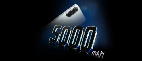 Samsung Galaxy M17 5G in Sapphire Black showcasing its sleek design, 50MP no-shake camera, and vibrant AMOLED display.