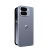 Close-up image of the Google Pixel 10 Pro Fold smartphone showing its triple rear camera setup, sleek foldable hinge design, and reflective metallic finish.