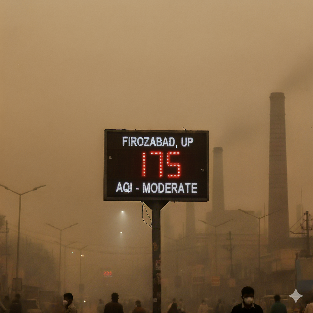 Firozabad का AQI-175: हवा में घुला ‘जहर’! 15 November 2025