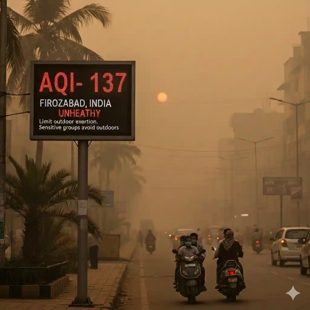 Firozabad AQI 137: हवा में घुला ‘जहर’! 20 december 2025