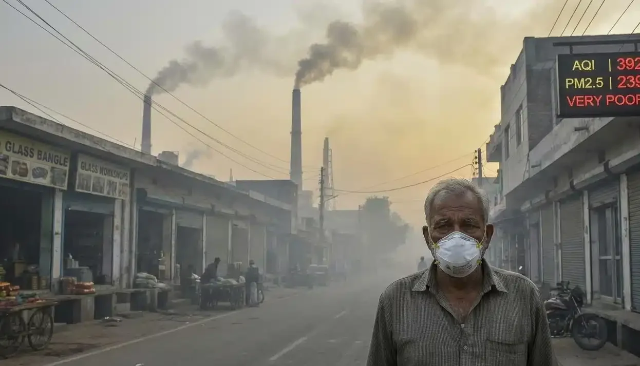 कांच की चमक या फेफड़ों में धुंआ? Firozabad के 392 AQI का असली सच
