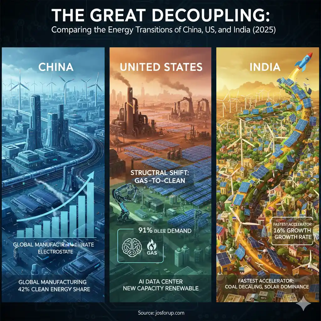 China, the US, and India (2025) Comparing the Energy Transitions
