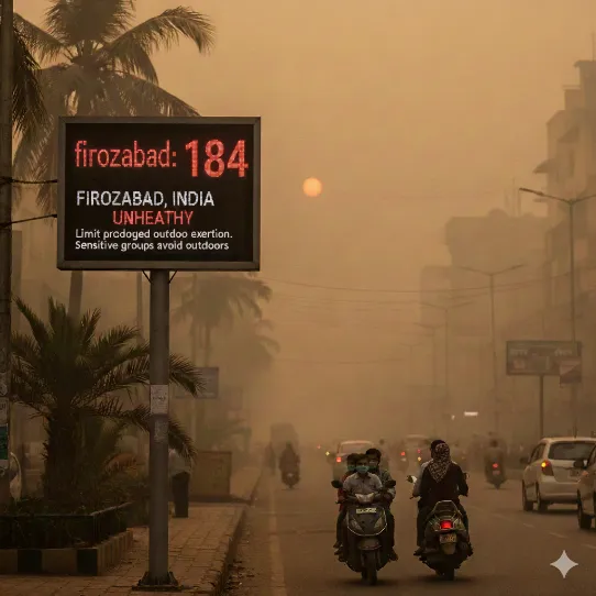 Firozabad का AQI-184: हवा में घुला ‘जहर’! 9 december 2025
